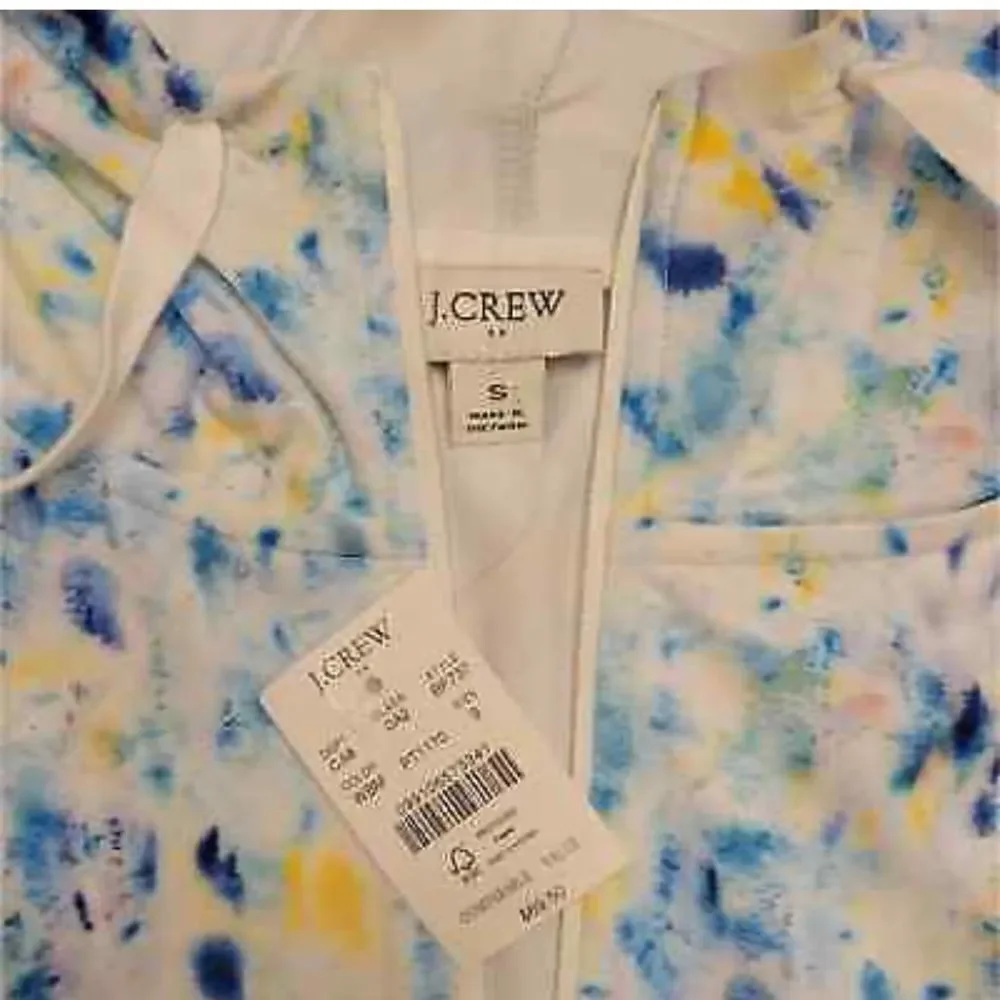 J. Crew Factory - Multicolor White Blue Light Active Hoodie - Size Small NWT